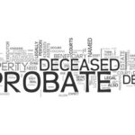 Word map that reads words related to probate